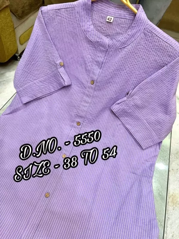 Purple pure cotton katha long Kurti open top from dailyimprovise