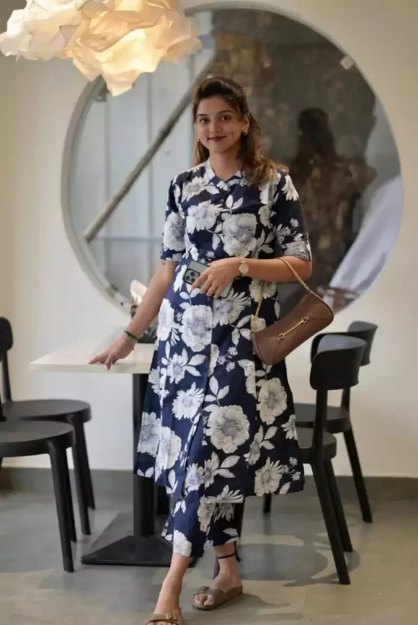 Styled look of premium floral cotton co-ord set for women