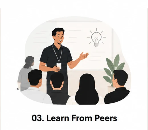 Founder sharing business insights with fellow entrepreneurs