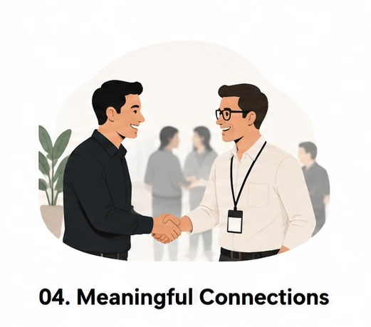 Two founders building a genuine professional relationship